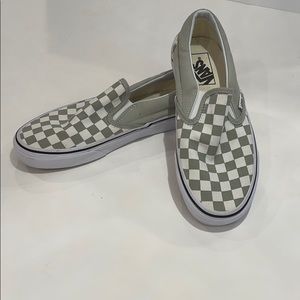 Vans Classic Slip On Checkerboard Gray/White